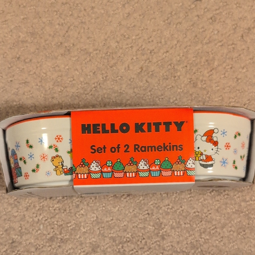 Hello Kitty Christmas Ramekins Set of 2 NWT